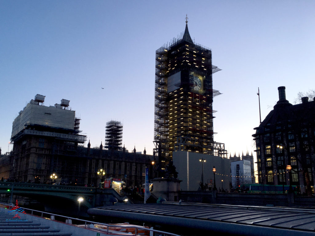 Parliament (left) and Big Ben inside Elizabeth Tower are seen at night in London, England, United Kindgom