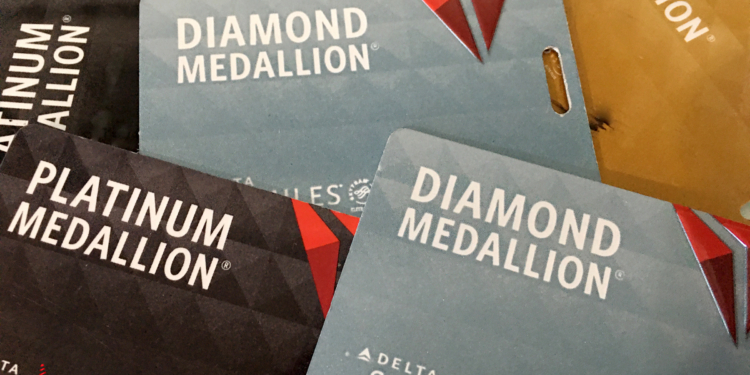 Delta SkyMiles Medallion status bag (brag) tags.