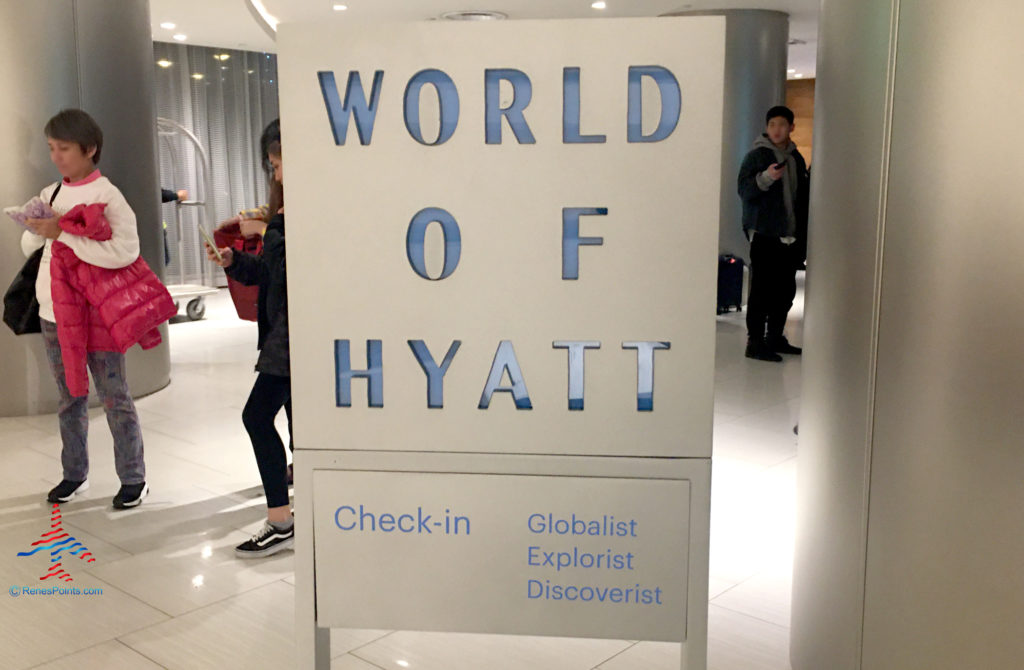 World of Hyatt check-in at the Hyatt Regency LAX near Los Angeles International Airport.