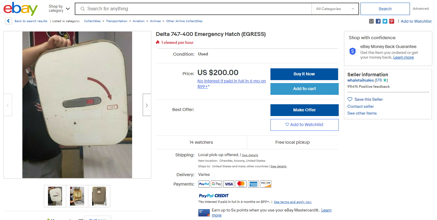 So Sad to See the Once Proud Delta 747 Jets Sold off in Pieces on eBay!