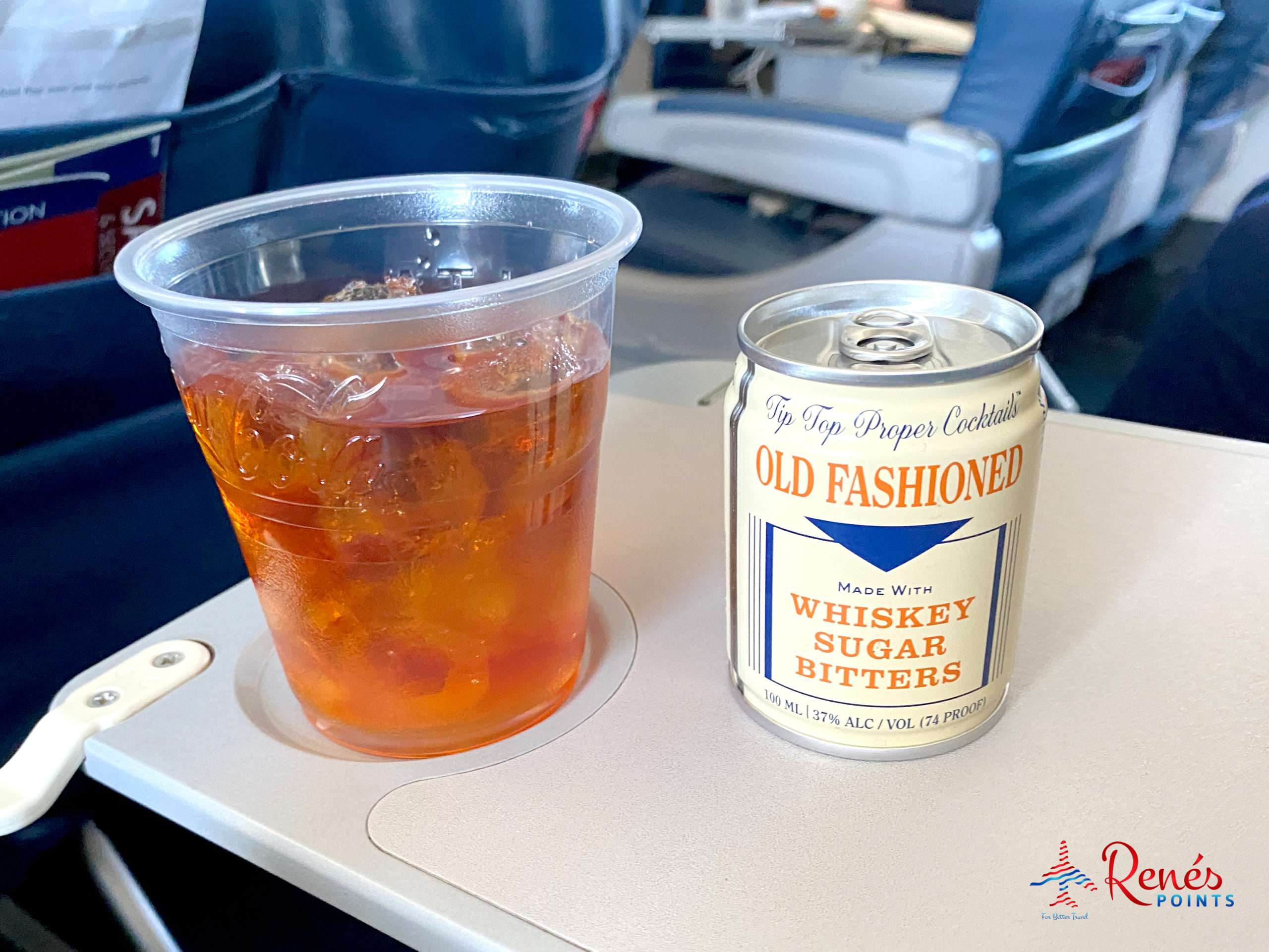 Tip Top Proper Cocktails' Old Fashioned served during a Delta Air Lines flight.