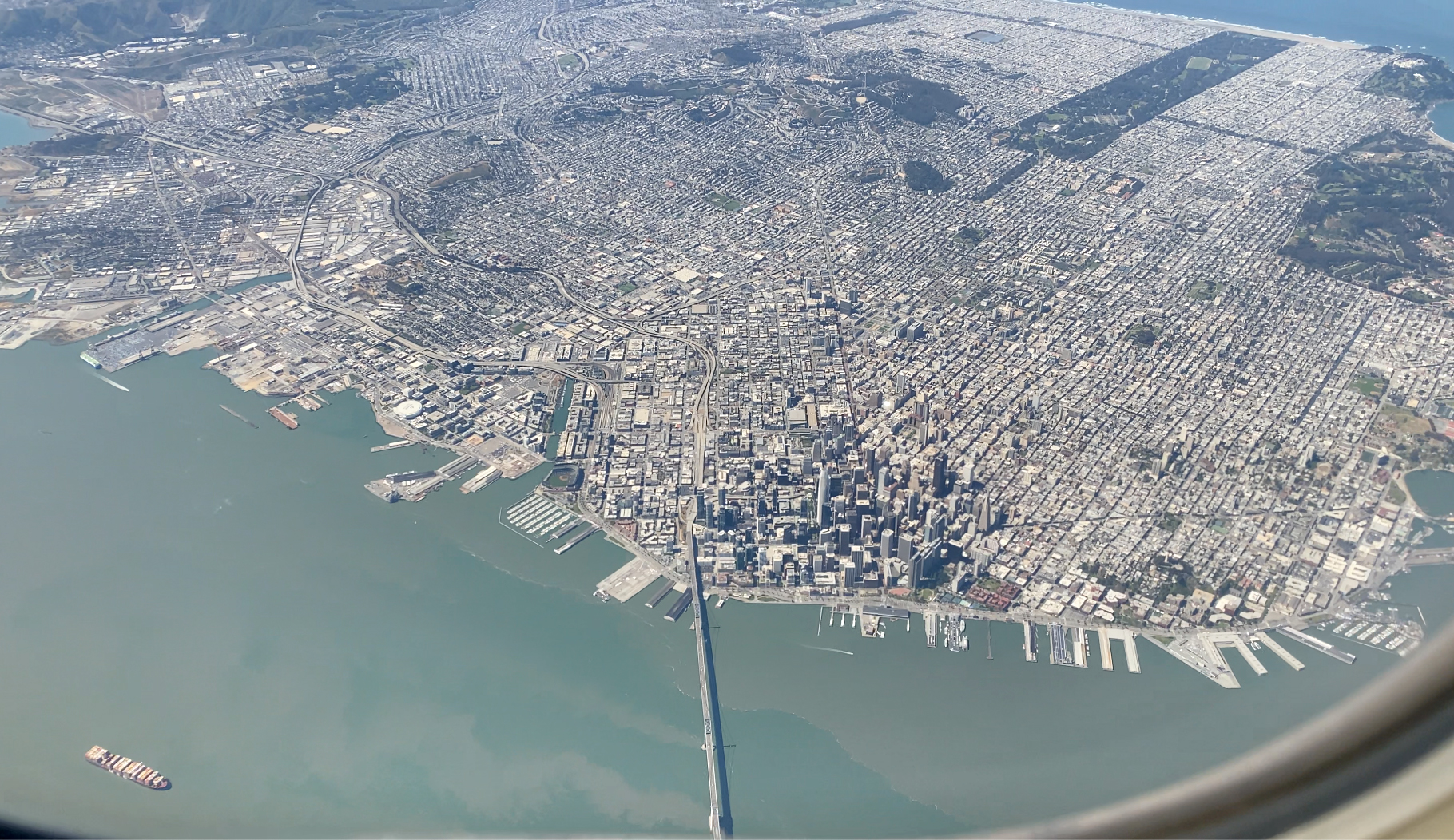 Downtown San Francisco Aerial View Eye of the Flyer