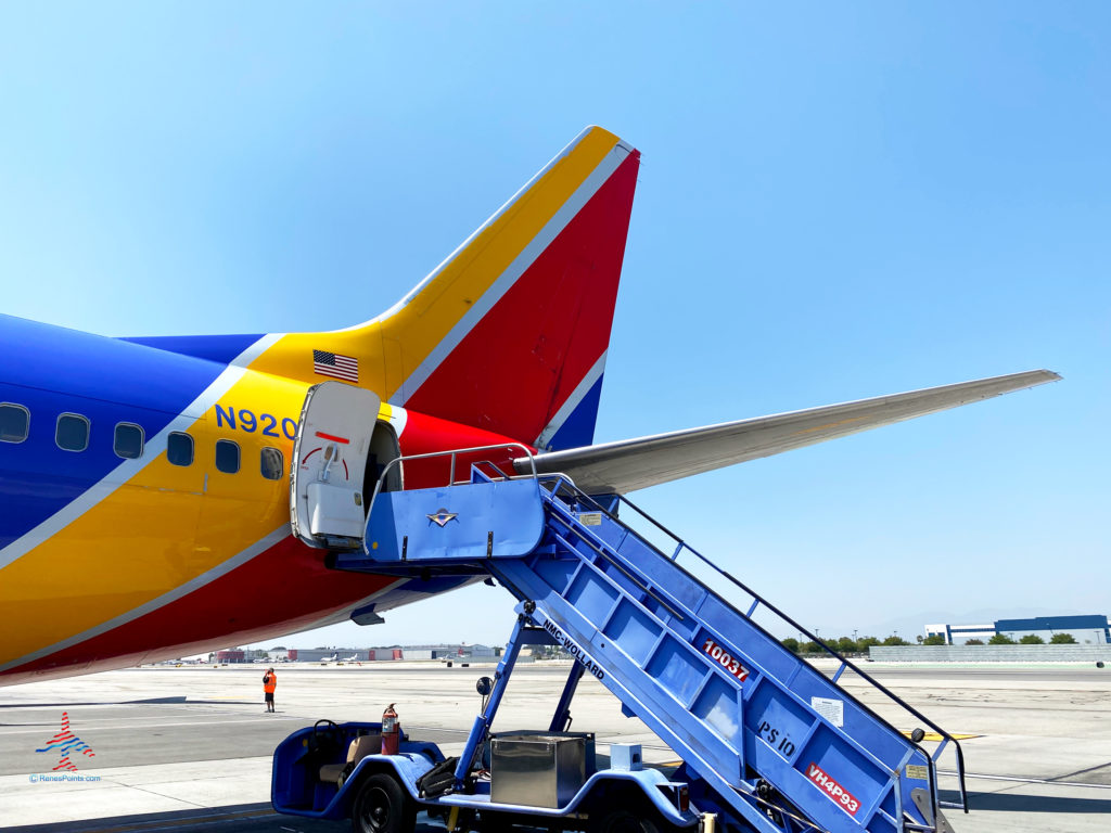 A Southwest Airlines 737-700, tail number N920WN, is seen on the ramp at Hollywood-Burbank Airport in Burbank, California. (BUR)