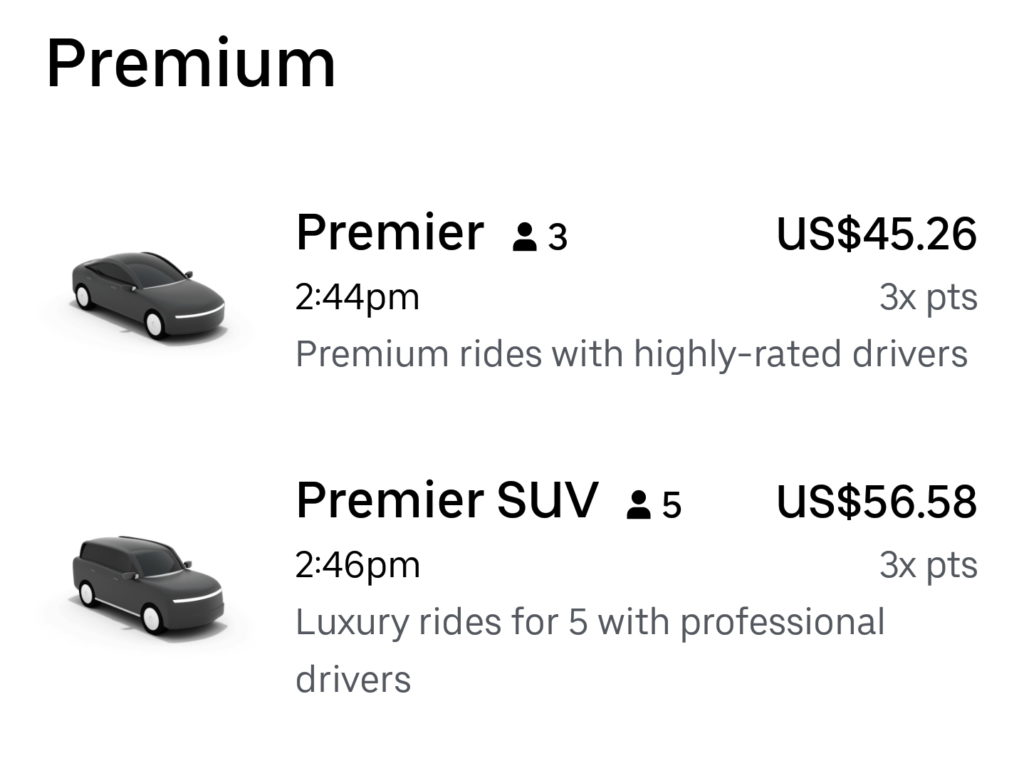 a screenshot of a car price list