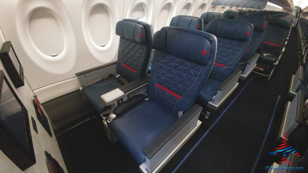 a row of seats in an airplane