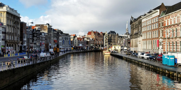 A canal in Amsterdam