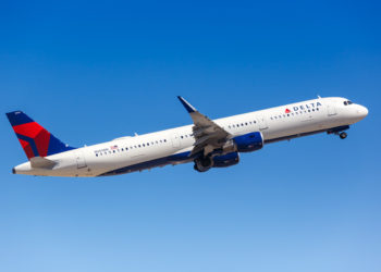 Phoenix, Arizona - April 8, 2019: Delta Air Lines Airbus A321 airplane at Phoenix Sky Harbor airport (PHX) in the United States. (Photo: ©iStock.com/Boarding1Now)