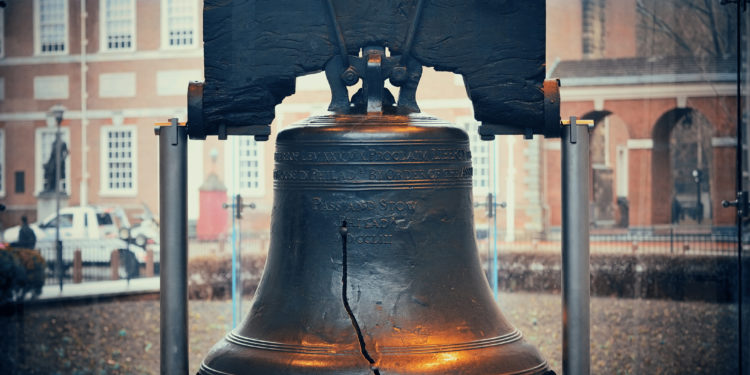 Liberty Bell and Independence Hall in Philadelphia