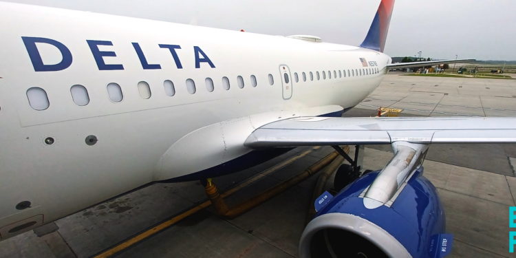 a plane parked at an airport