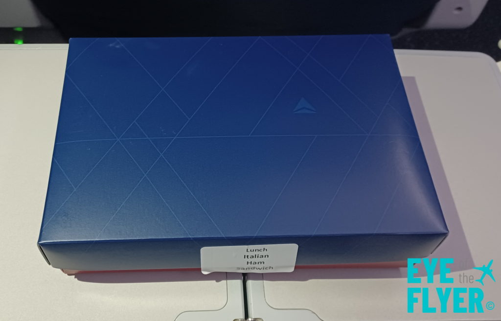 a blue box on a white surface