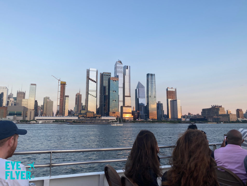 Nearing Hudson Yards during the Circle Line Harbor Lights sunset and starlight cruise.