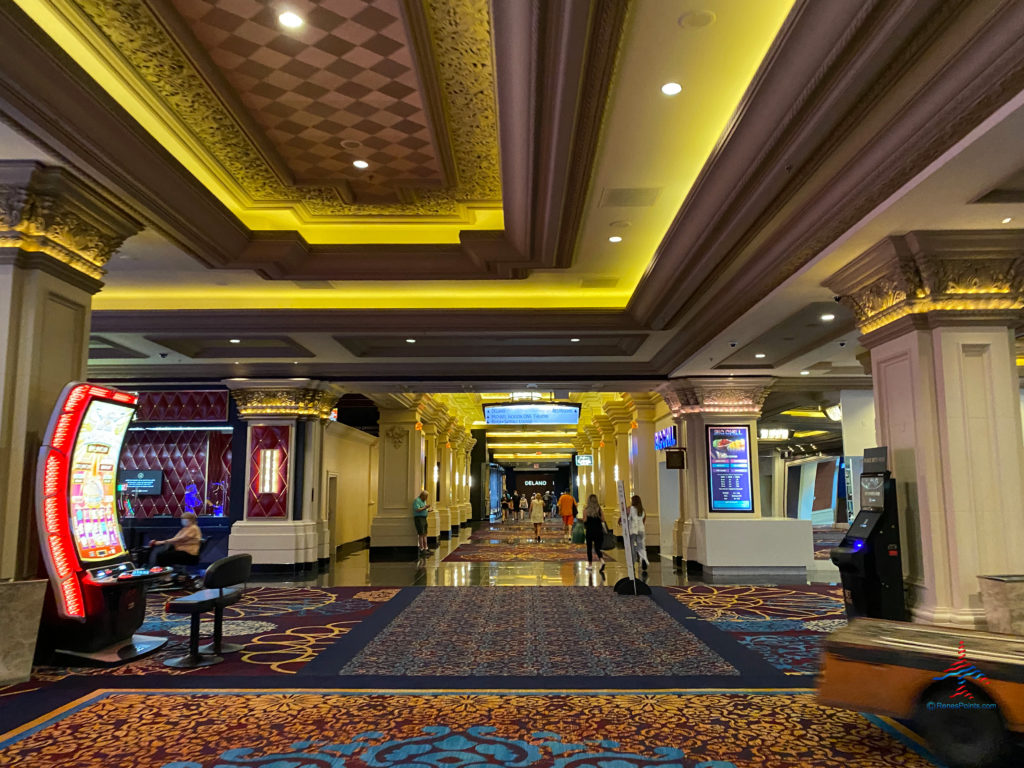 Signs direct guests to Delano Las Vegas, part of the Mandalay Bay Resort Casino complex near the Las Vegas Strip in Paradise, Nevada.