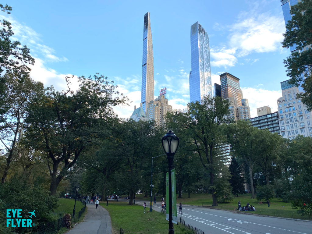 Walking near the southern edge of Central Park.