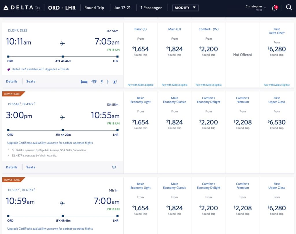 Find confirmed upgrade availability for Delta Upgrade Certificates. 