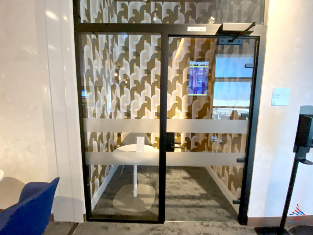 A private room for phone calls is seen during a visit to American Express’ The Centurion Lounge - Las Vegas airport club lounge at Las Vegas International Airport (LAS) in Las Vegas, Nevada