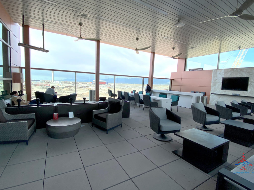 The Sky Deck patio is seen during a visit to the Delta Sky Club Salt Lake City inside Terminal A of Salt Lake City International Airport (SLC). (Photo ©RenesPoints.com)