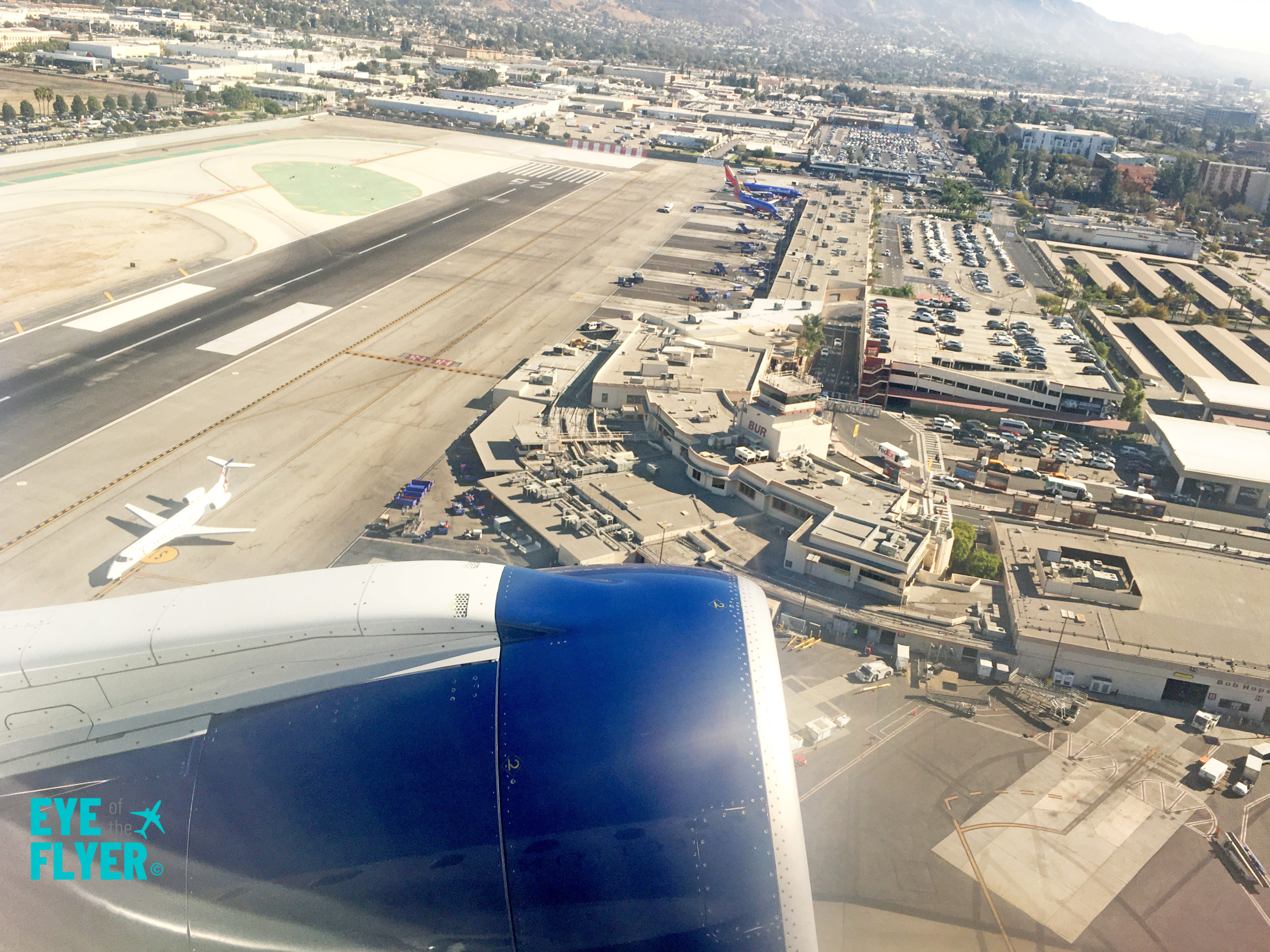 A Delta Connection flight departs Hollywood Burbank Airport (BUR) in Burbank, California.