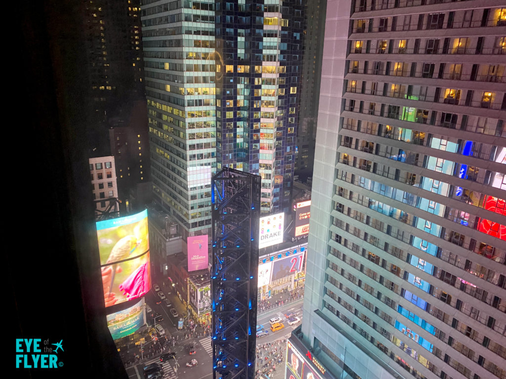 Looking southeast into Times Square from a room at W New York - Times Square hotel