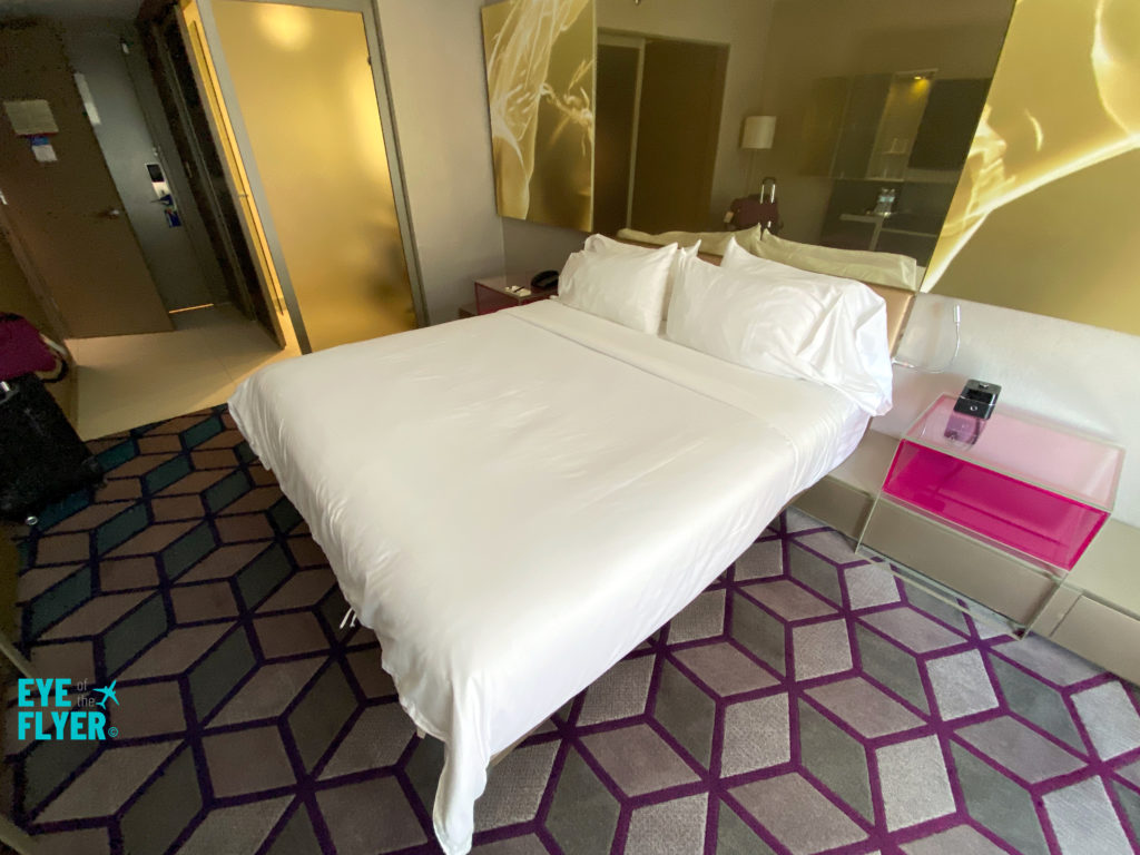 W New York - Times Square hotel review: king bed room.