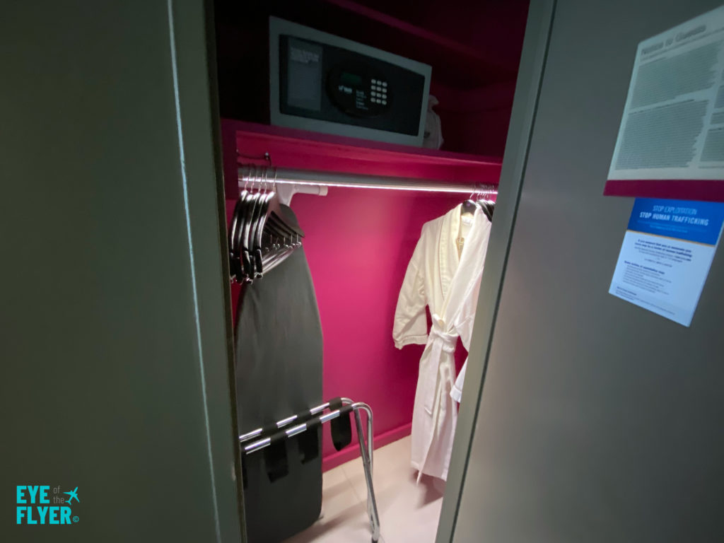 Closet inside a W New York - Times Square king bed room