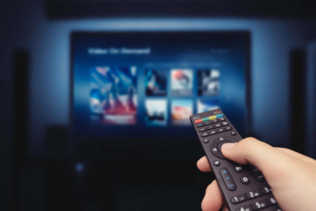 Watching streaming television or video-on-demand
