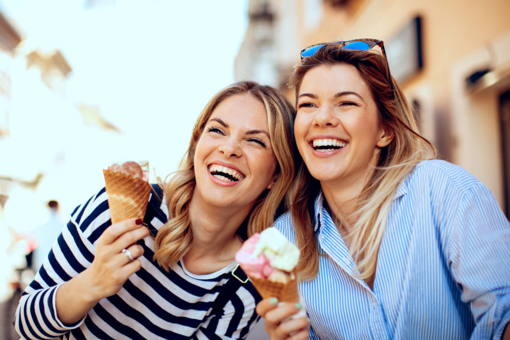 Women laughing