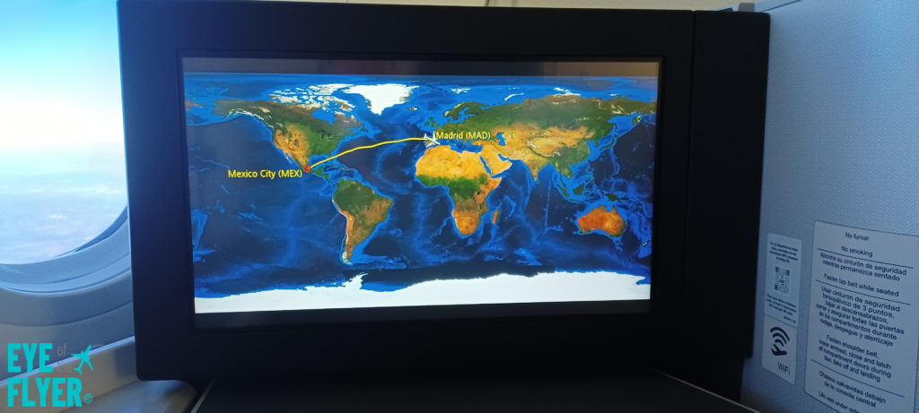 a screen with a map