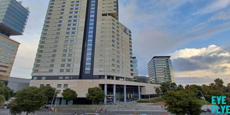 a large building with many windows