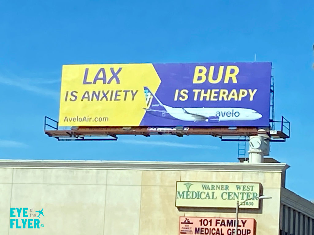 Avelo Airlines billboard trolls LAX