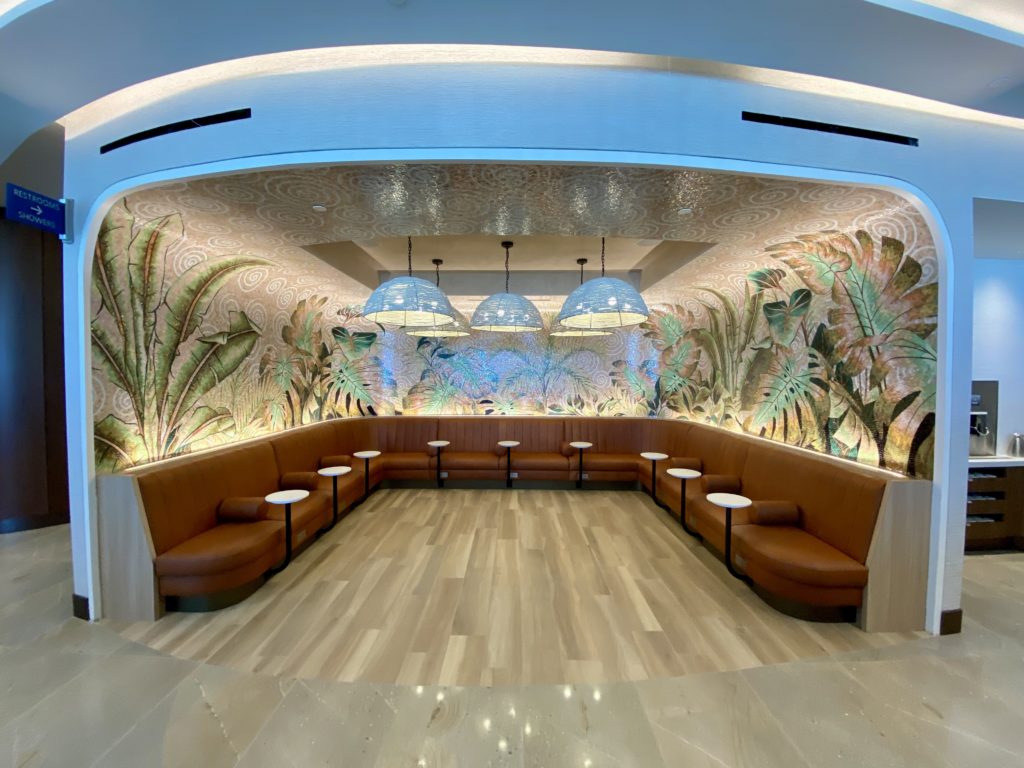 The Coffee Grotto is seen at the T3 Delta Sky Club airport lounge at Los Angeles International Airport (LAX).