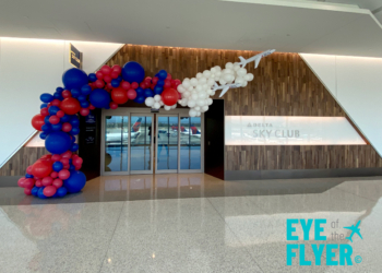 Entrance to the T3 Delta Sky Club airport lounge at LAX