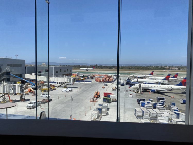 The Sky Deck is seen at the T3 Delta Sky Club airport lounge at Los Angeles International Airport (LAX).