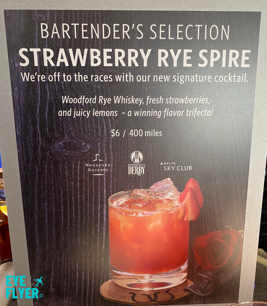 Delta Sky Club’s Strawberry Rye Spire Cocktail review