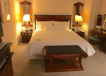 A guest bedroom at The Westin Tokyo, then a Starwood / SPG hotel, now a Marriott property. © Chris Carley