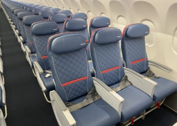 Delta Air Lines' Airbus A321neo cabin