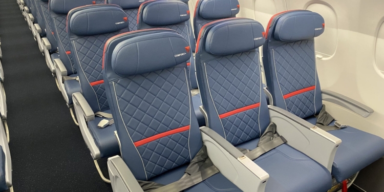 Delta Air Lines' Airbus A321neo cabin