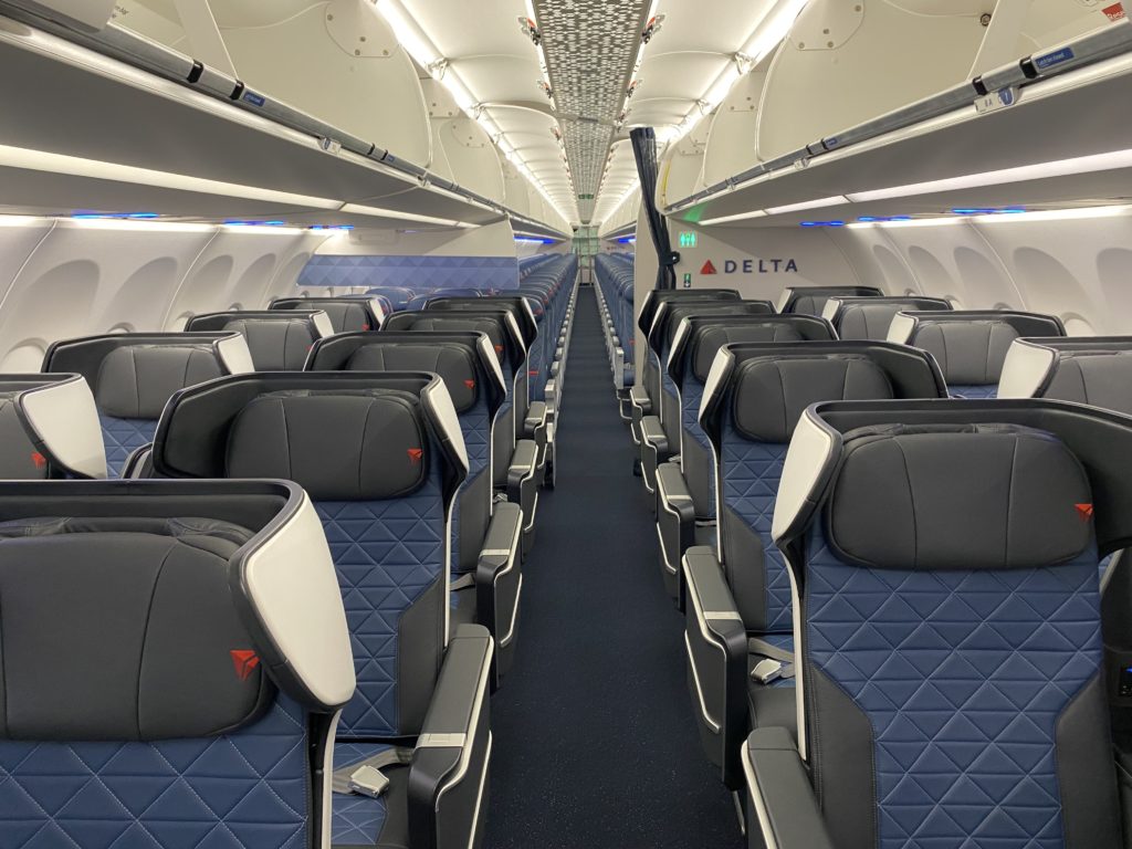 Delta Air Lines' Airbus A321neo cabin
