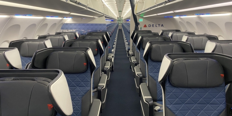 Delta Air Lines' Airbus A321neo cabin