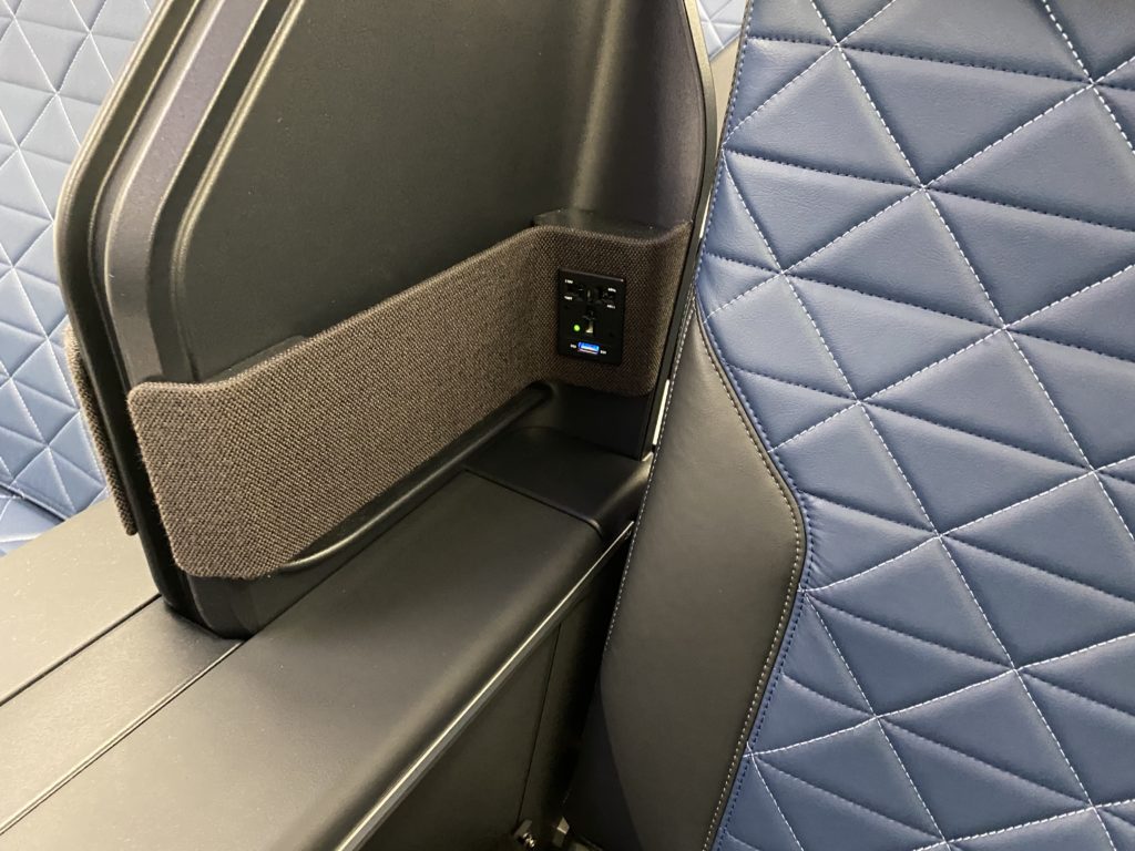 Delta Air Lines' Airbus A321neo First Class cabin power port
