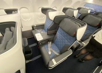 Delta Air Lines' Airbus A321neo First Class cabin