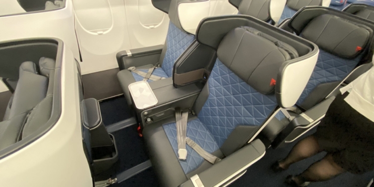 Delta Air Lines' Airbus A321neo First Class cabin