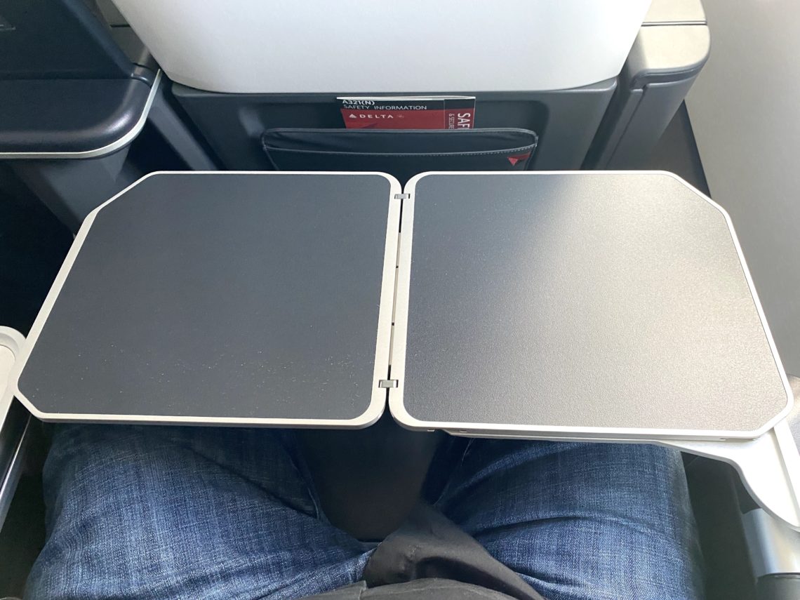 DeltaA321neofirstclasstraytable Eye of the Flyer