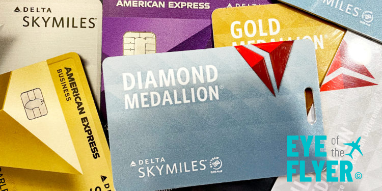 Delta Air Lines Medallion bag tags and co-branded SkyMiles American Express cards