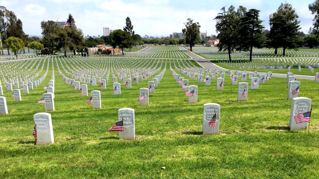 Memorial Day weekend remembrance at the Los Angeles National Cemetery.