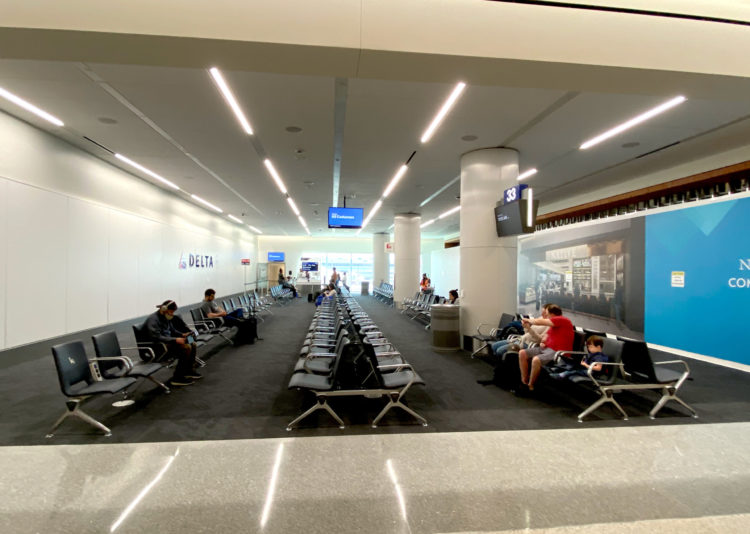 Delta Air Lines gate 33 inside Terminal 3 at Los Angeles International Airport (LAX).