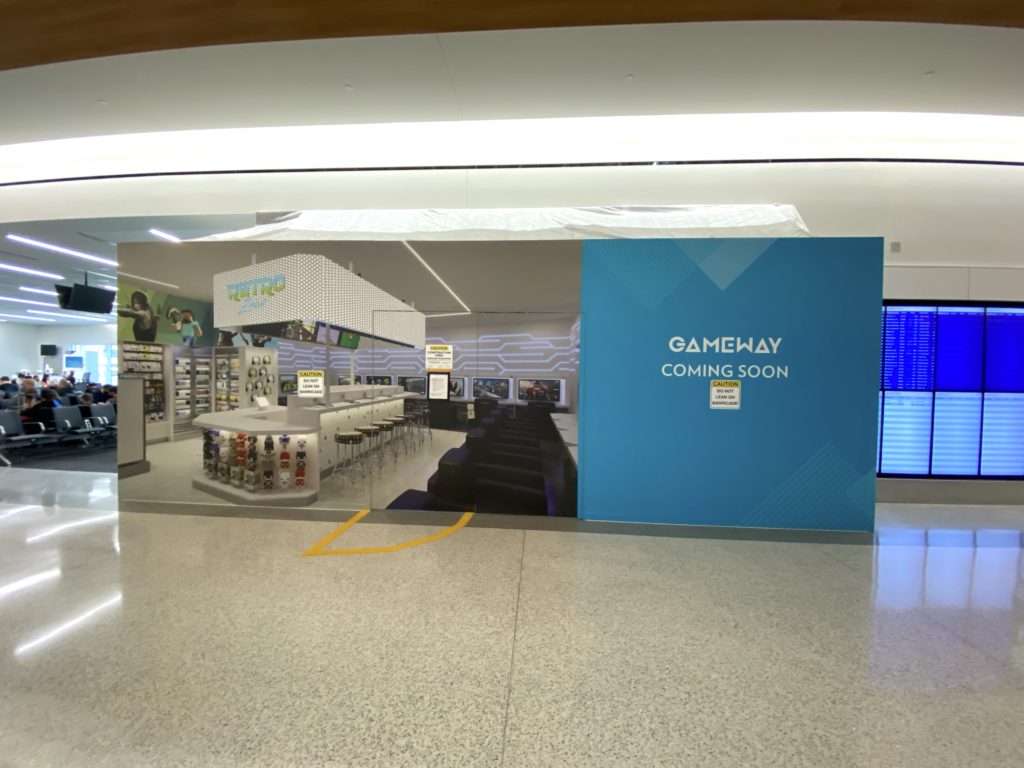 A placeholder for the new Gameway location inside Terminal 3 at LAX.