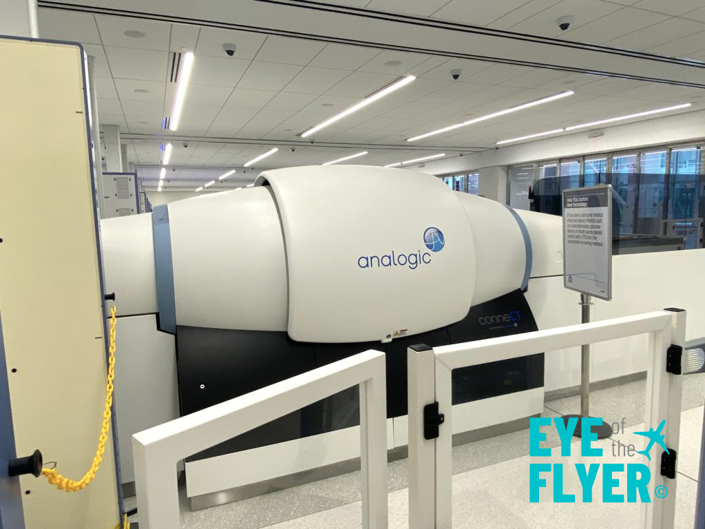 An Analogic bagger scanner Check-in kiosks at Delta Air Lines' new Terminal C at LaGuardia Airport in Queens, New York (LGA).