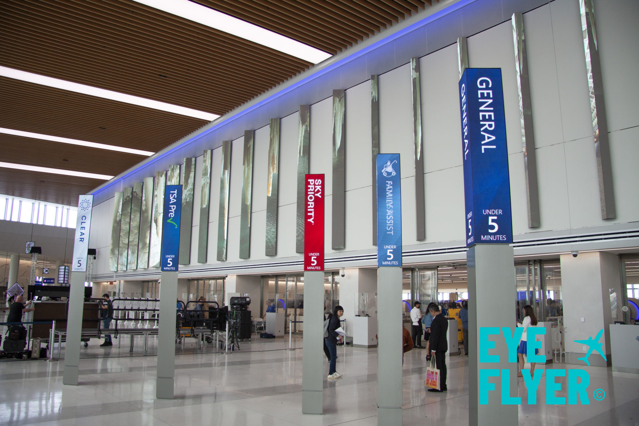 DeltaNewLGADepartureHallSecurityWaits Eye of the Flyer