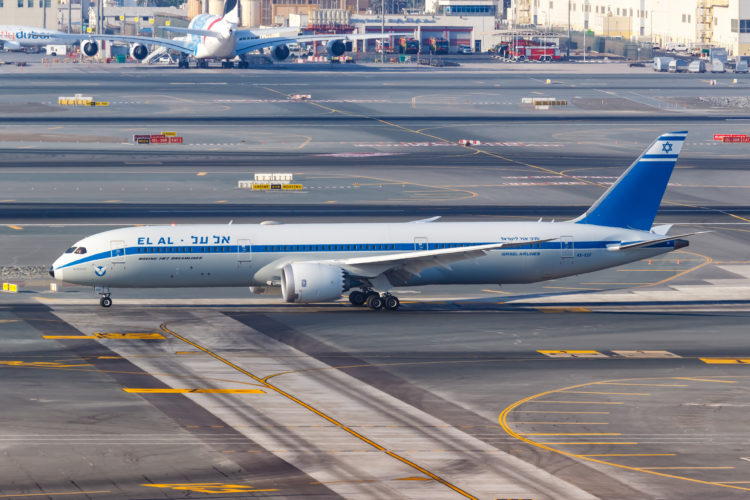 Dubai, United Arab Emirates - May 27, 2021: El Al Israel Airlines Boeing 787-9 Dreamliner airplane in the retro livery at Dubai airport (DXB) in the United Arab Emirates.(©iStock.com/Boarding1Now)