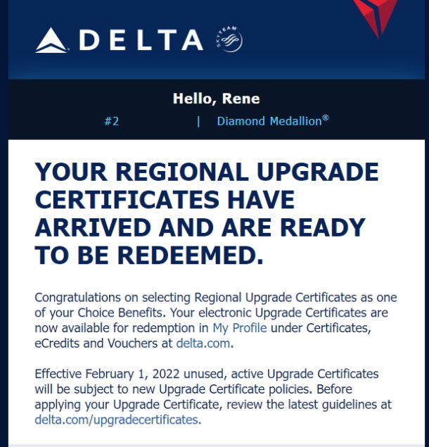 my platinum delta choice benefit 2023 Eye of the Flyer